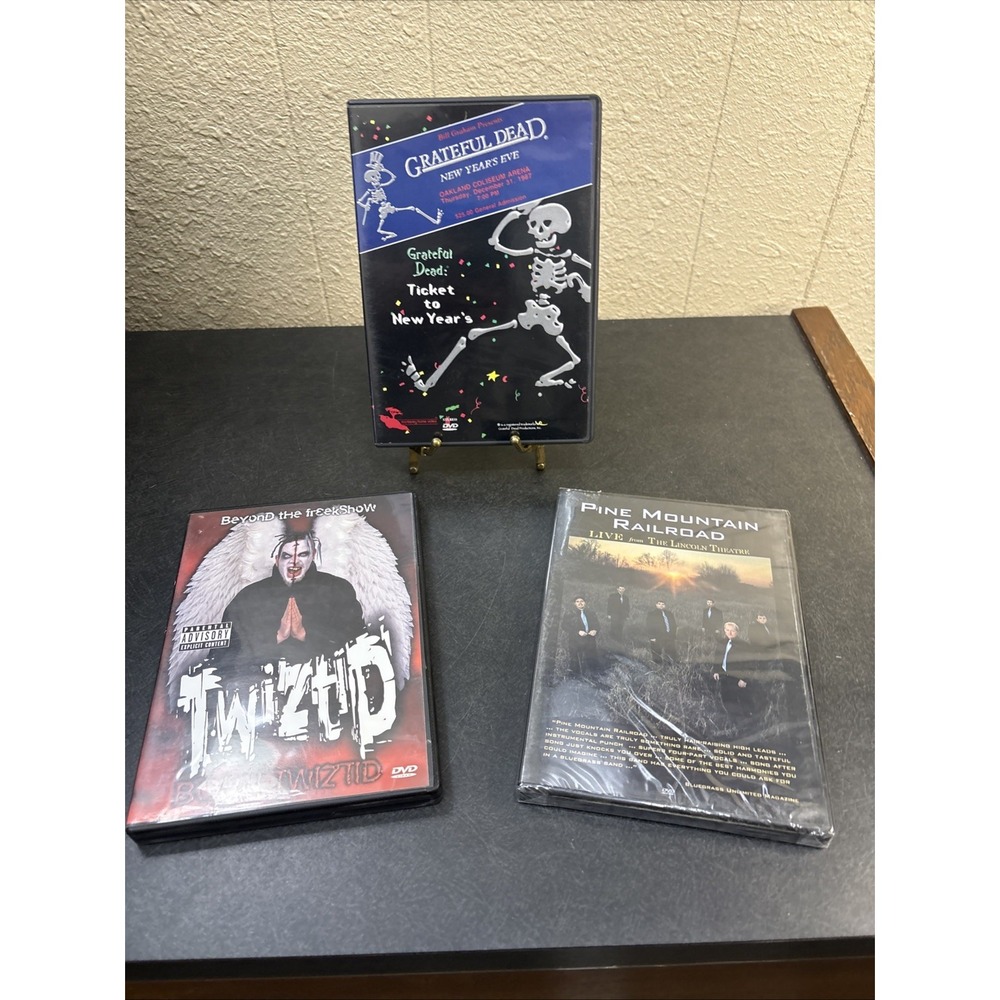 Lot of 3 Music DVDs~Pine Mtn Railroad~Twiztid/Born Twiztid~Grateful Dead NYE